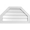 Ekena Millwork Octagonal Top Surface Mount PVC Gable Vent w/ 2"W x 1-1/2"P Brickmould Frame, 28"W x 16"H GVPOT28X1602SN - alternate 1